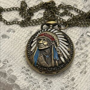 Vintage Style Bronze Looking Indian Pocket Watch